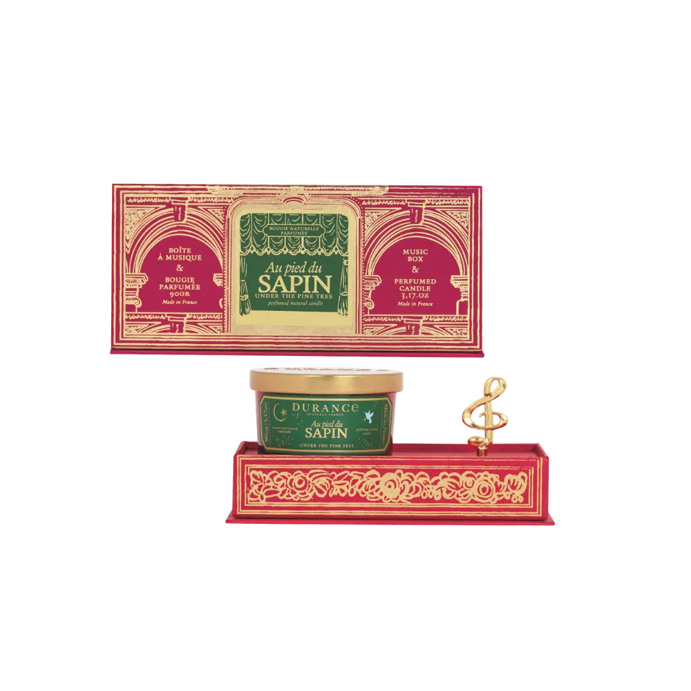 Al Pie del Abeto – Caja de Música con Vela 90 g | Durance - Maison Calma