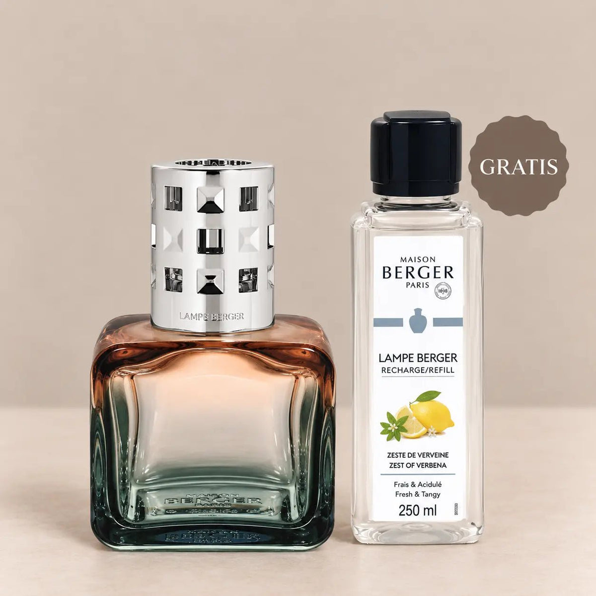 Lámpara catalítica Glaçon Peche Verte - Maison Calma