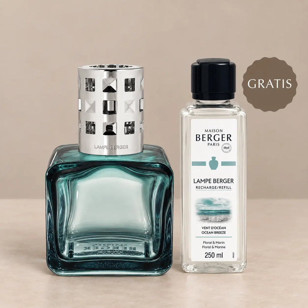 Lámpara catalítica Glaçon Turquoise Bleue - Maison Calma