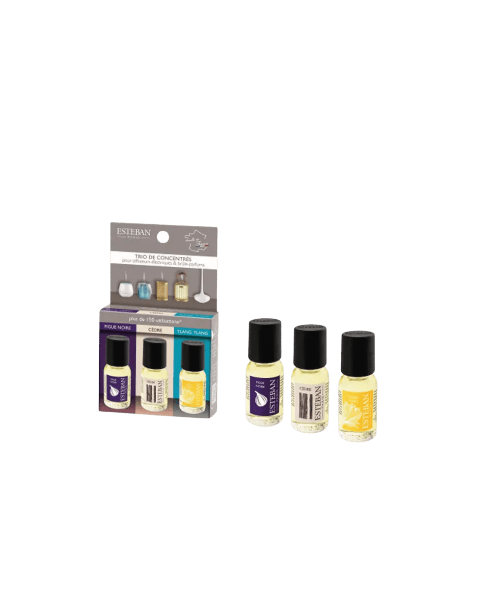 Pack 3 Concentrados de Perfume Figue Noire, Cèdre & Ylang-Ylang – Esteban Paris - Maison Calma