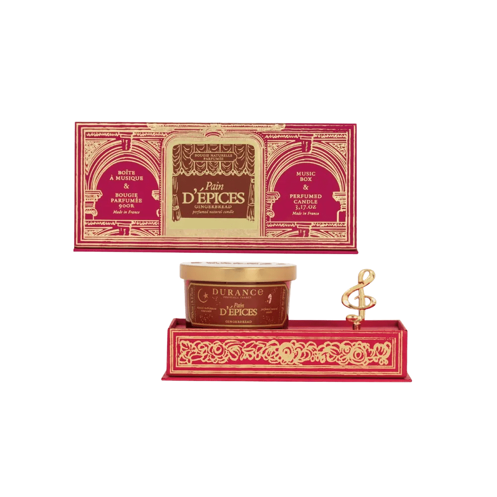 Pan de Especias – Caja de Música con Vela 90 g | Durance - Maison Calma