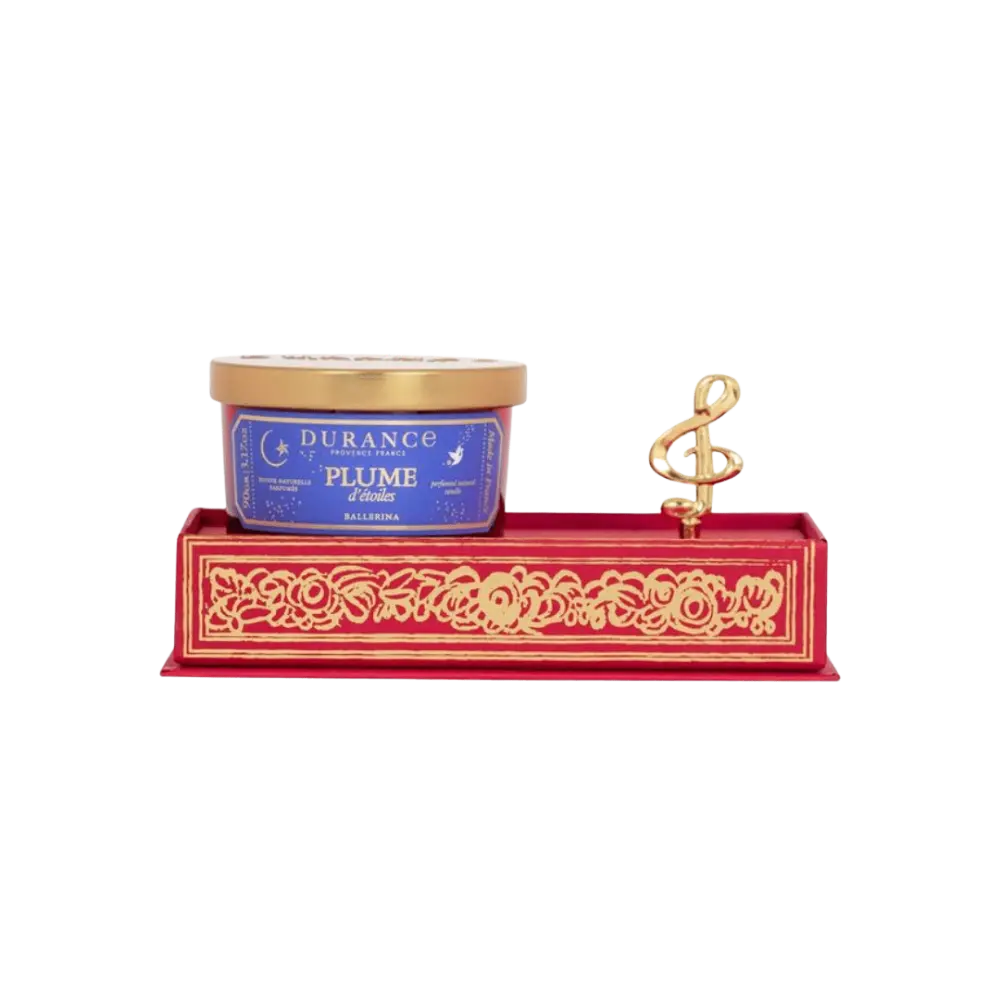 Pluma de Estrellas – Caja de Música con Vela 90 g | Durance - Maison Calma