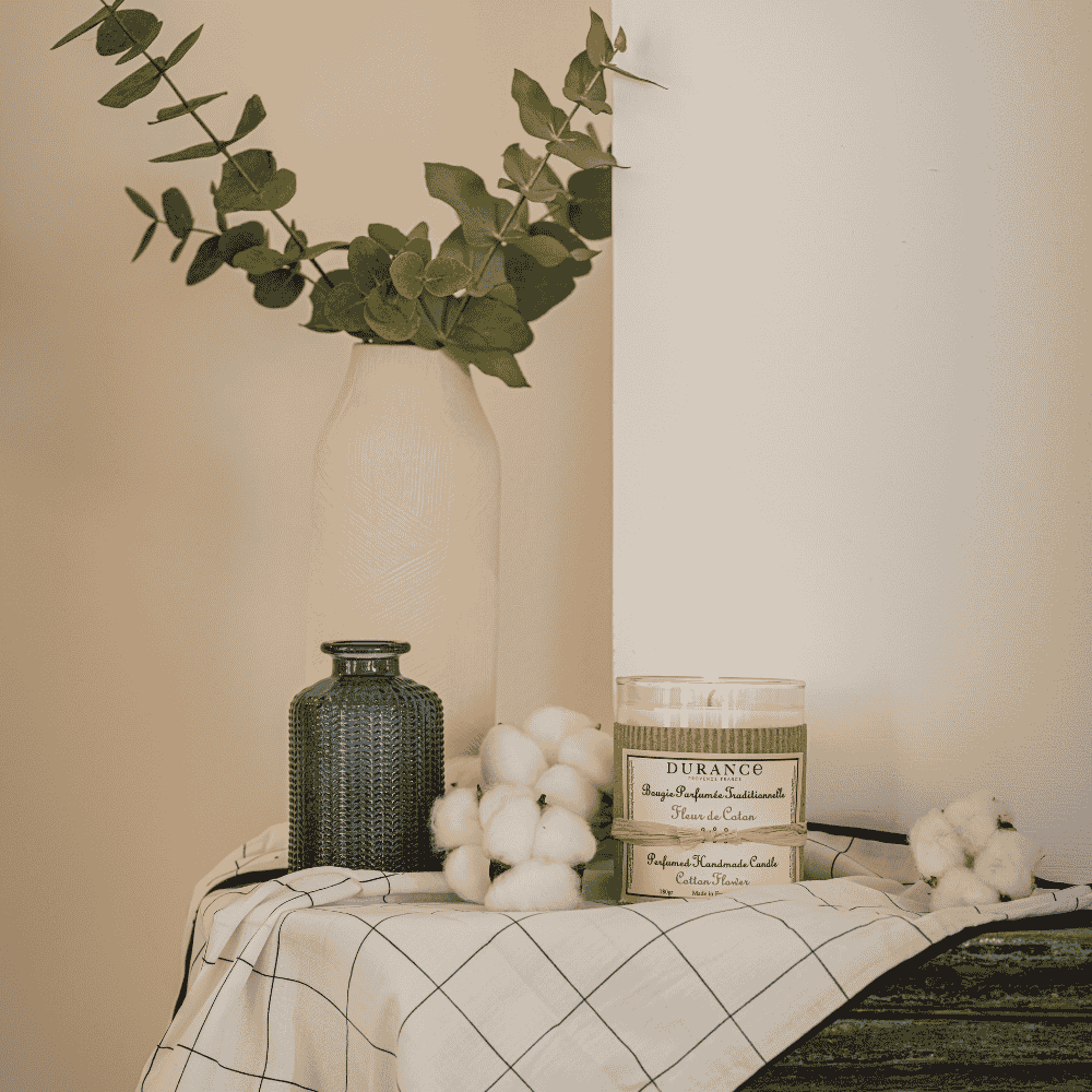 Vela Perfumada Flor de Algodón 280 g – Durance - Maison Calma