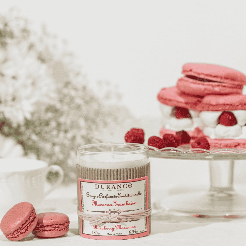 Vela Perfumada Macaron Framboise 180 g – Durance - Maison Calma