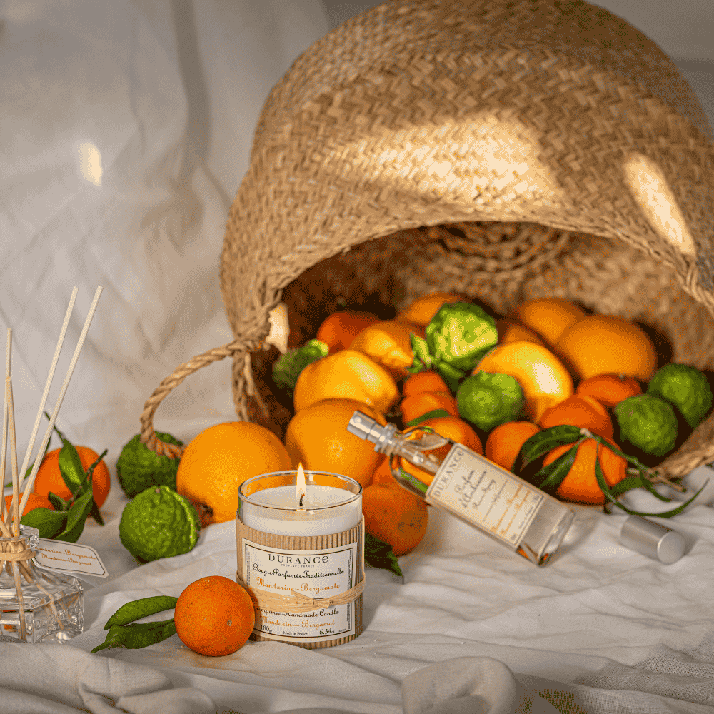 Vela Perfumada Mandarine Bergamote 180 g – Durance - Maison Calma